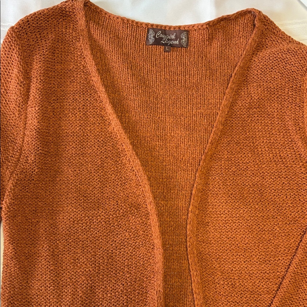 Cozy Legend Women's Orange Cardigan Sweater